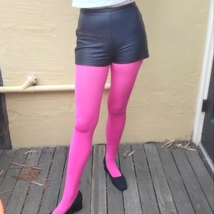 American Apparel black leather shorts size 26/27